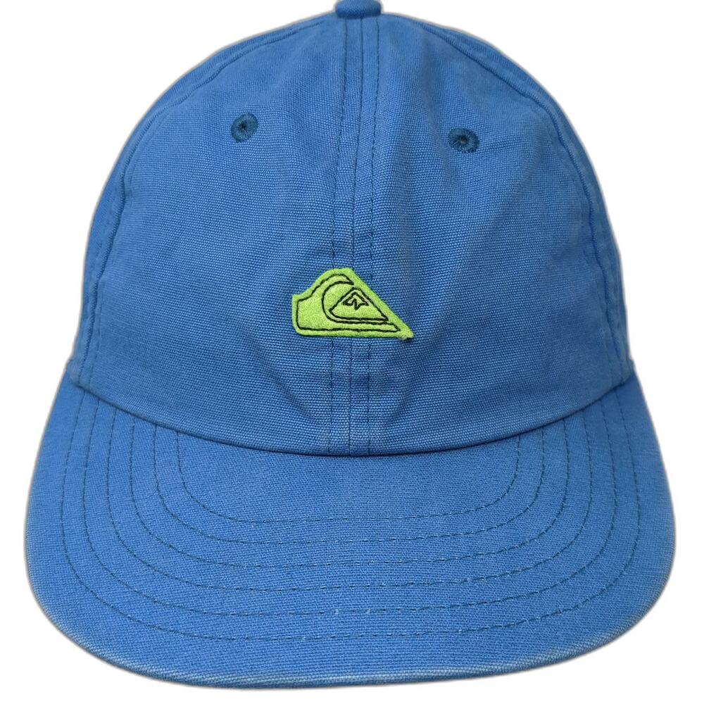 Quiksilver Snapback Blue 55cm Hat Embroidered Mountain Wave Logo Cotton